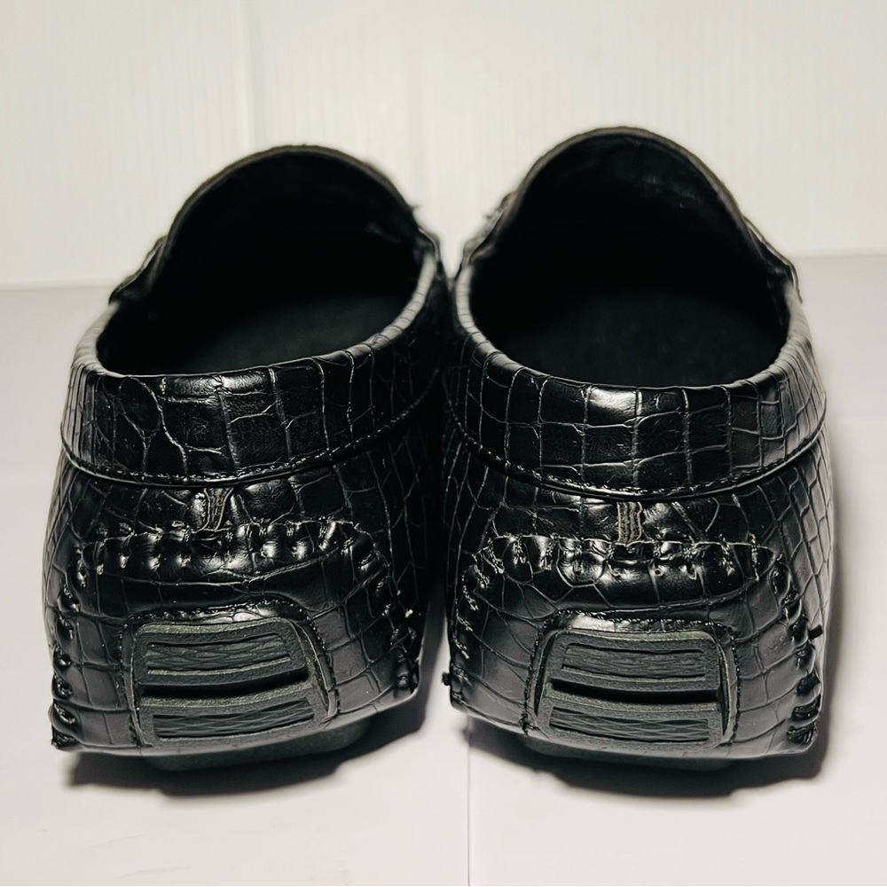 Mecca Crocodile Textured Slip-On Loafers with Gold Accent Size 13 NWOT - Picture 5 of 6